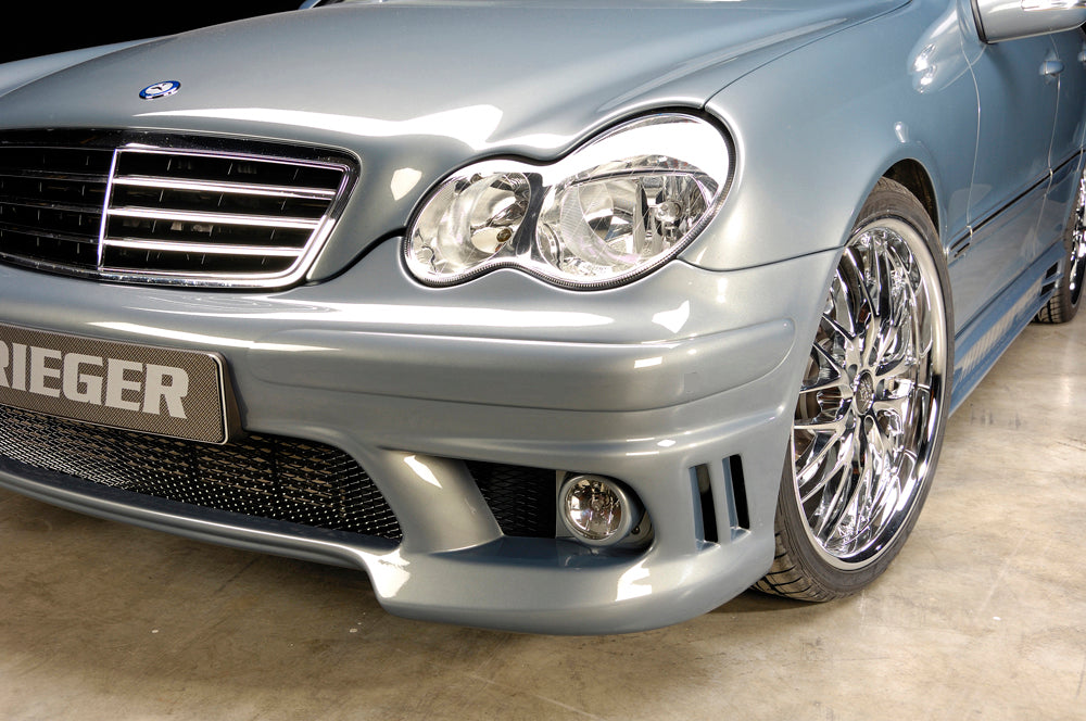 Mercedes C-Klasse (W203) Rieger Spoilerstoßstange ABS,
inkl. Alugitter, Montagezubehör, ABE