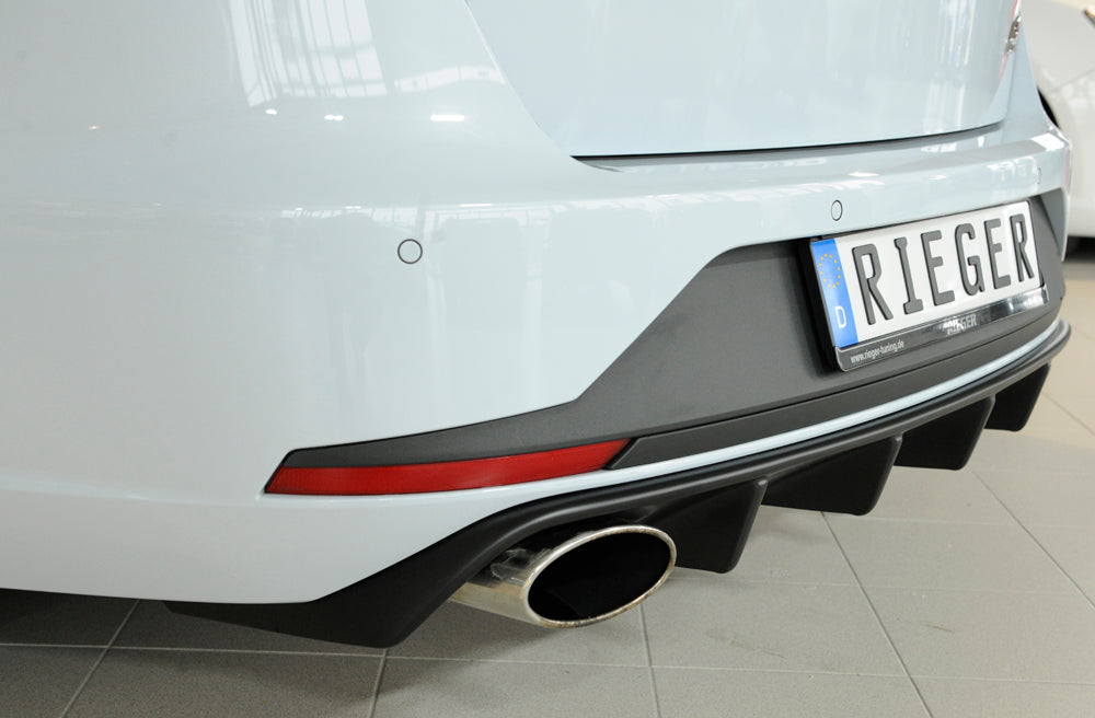 Seat Leon Cupra (5F) Rieger Heckeinsatz für orig. Endrohr li. u. re., ABS,
inkl. Montagezubehör, Gutachten