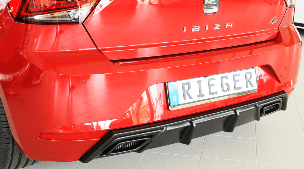 Seat Ibiza (KJ) Rieger Heckeinsatz für orig. ESD ABS,
inkl. Alugitter, Montagezubehör, Gutachten