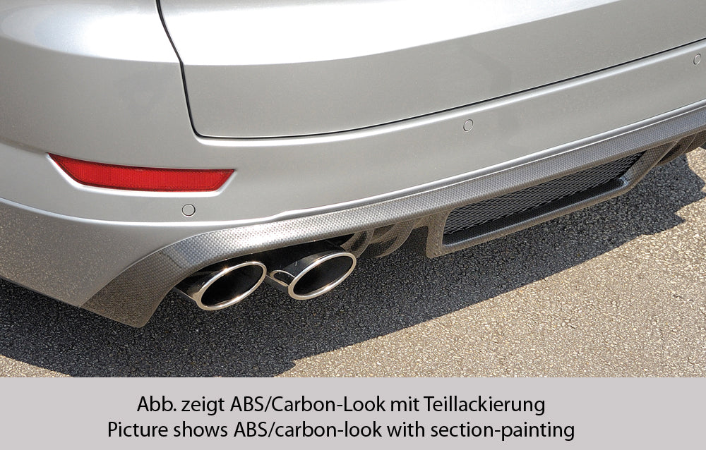 Ford Mondeo (BA7) Rieger Heckschürzenansatz SG-Design für Doppelendrohr li., ABS,
inkl. Montagezubehör, Alugitter