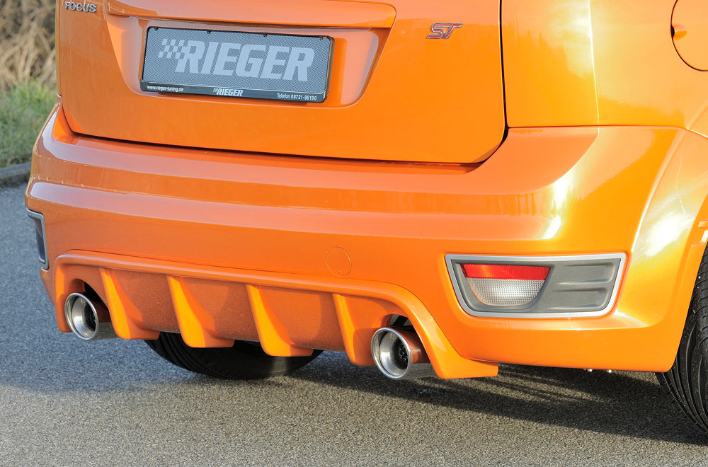 Ford Focus 2 ST Rieger Heckeinsatz für orig. Endrohr li. u. re., ABS,
inkl. Montagezubehör, Gutachten