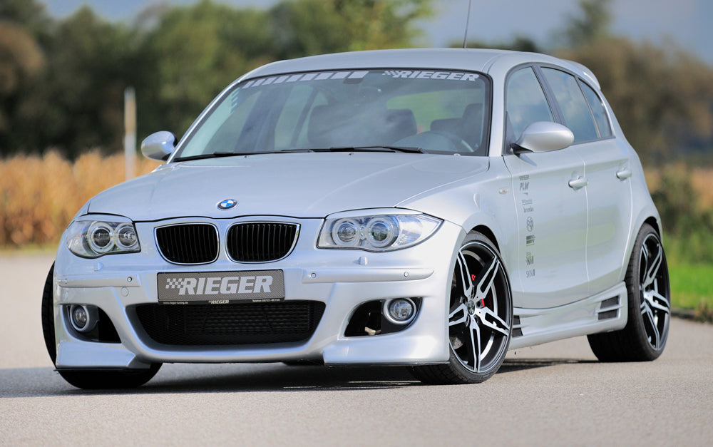 BMW 1er E87 (187 / 1K2/1K4) Rieger Spoilerstoßstange ABS, für Fzg. mit Scheinwerferreinigungsanlage, Einparkhilfe (PDC),
inkl. Montagezubehör, ABE
