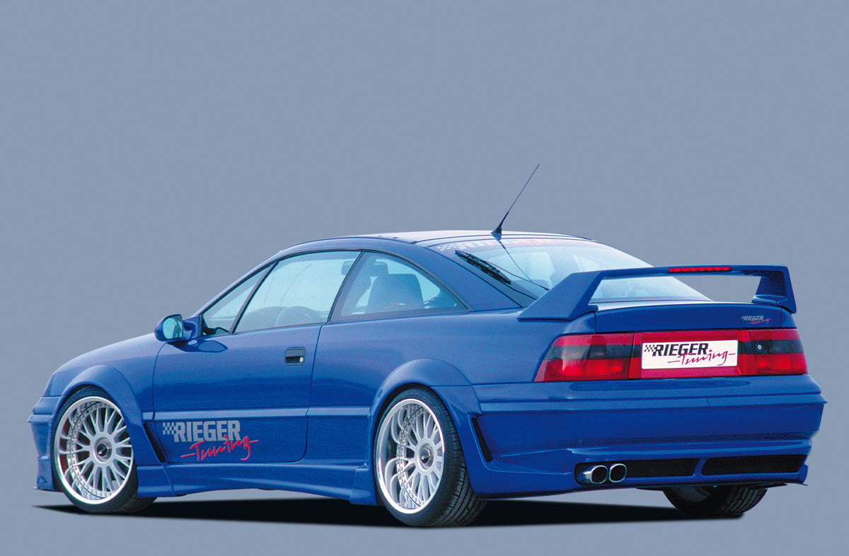 Opel Calibra (A) Rieger Heckansatz Breitbau I -> Endrohre max. 80mm flache Version, ABS,
inkl. Gutachten