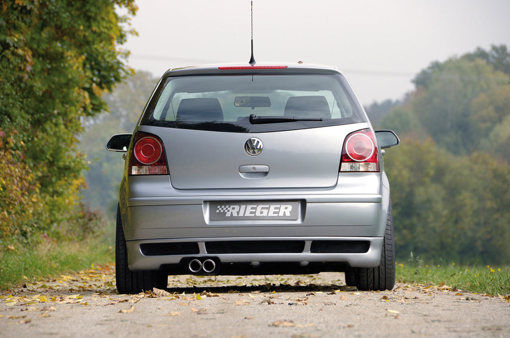 VW Polo 5 (9N) Rieger Heckansatz auch 9N2 und GTI ABS,
inkl. Alugitter, Gutachten, Montagezubehör