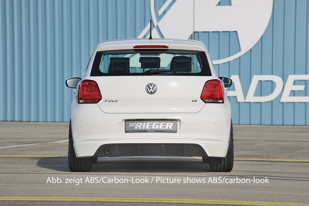 VW Polo 6 (6R) Rieger Heckschürzenansatz für orig. Endrohr li., ABS,
inkl. Montagezubehör