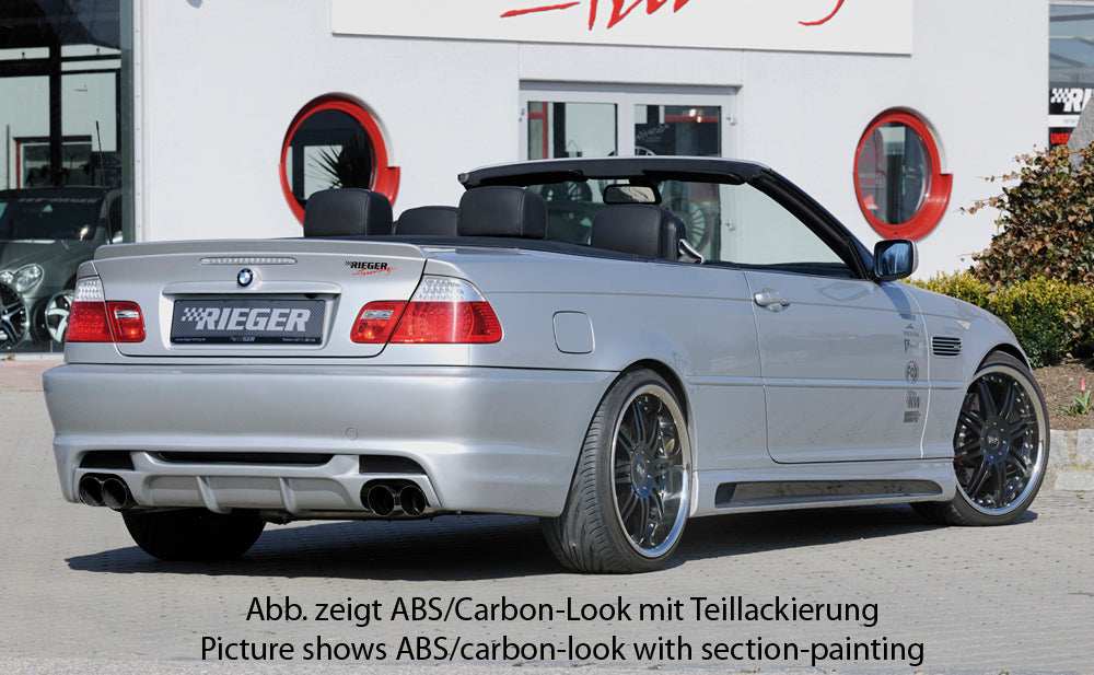 BMW 3er E46 Rieger Seitenschweller rechts, mit Schacht, mit Ausschnitt, ABS,
inkl. Alugitter, Montagezubehör