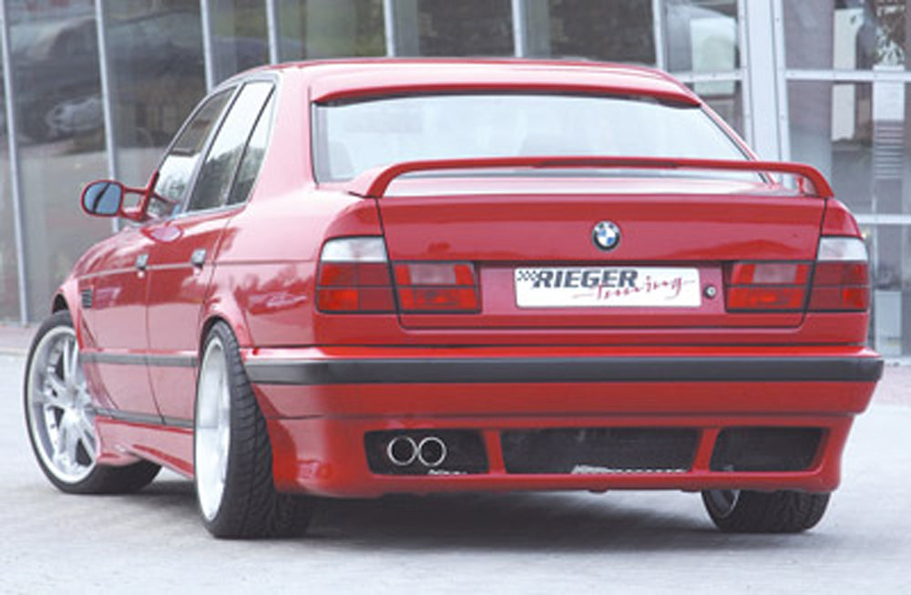 BMW 5er E34 Rieger Heckansatz E39-Look -> nicht für M5-Modelle ABS,
inkl. Alugitter, Gutachten, Montagezubehör