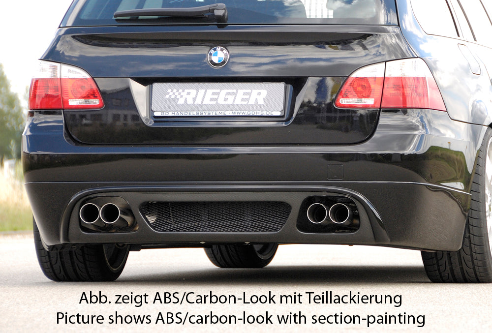 BMW 5er E61 Rieger Heckschürzenansatz ABS,
inkl. Alugitter, Gutachten, Montagezubehör