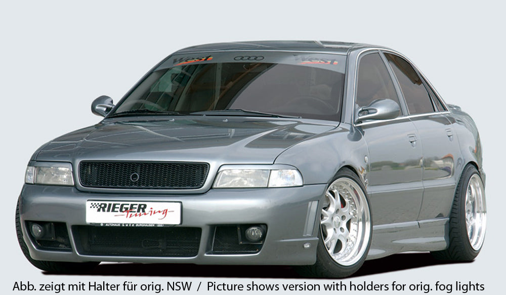 Audi A4 (B5) Rieger Spoilerstoßstange RS-Four-Look ohne NSW-Halter ABS,
inkl. Alugitter, Montagezubehör, ABE