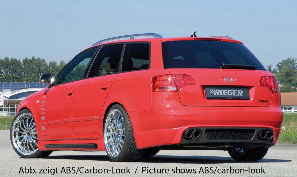 Audi A4 (8E) Typ B6 Rieger Seitenschweller links, mit Schacht, mit Ausschnitt, ABS, für Fzg. mit S-Line Exterieur und ohne S-Line Exterieur,
inkl. Alugitter, Gutachten, Montagezubehör