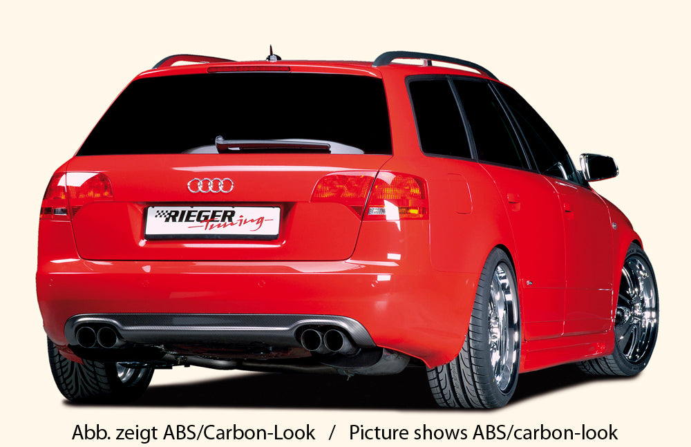 Audi A4 (8E) Typ B7 Rieger Heckeinsatz ABS, für Fzg. mit S-Line Exterieur und ohne S-Line Exterieur,
inkl. Gutachten, Montagezubehör