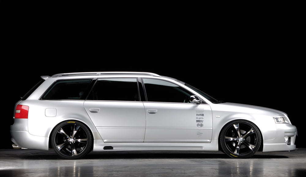 Audi A6 (4B) Rieger Seitenschweller nicht für Allroad, nicht für V8-Modelle rechts, mit Schacht, mit Ausschnitt, ABS,
inkl. Alugitter, Gutachten, Montagezubehör