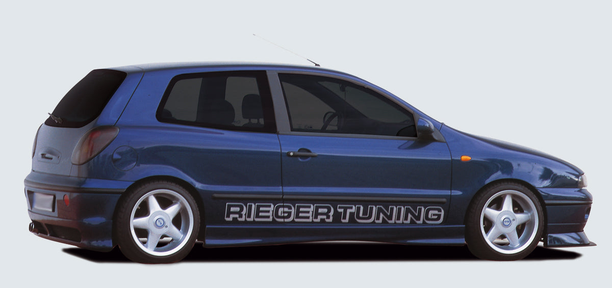 Fiat Bravo Rieger Seitenschweller -mit HGT, rechts, ABS inkl. Gutachten, Montagezubehör, Aluwinkelleisten