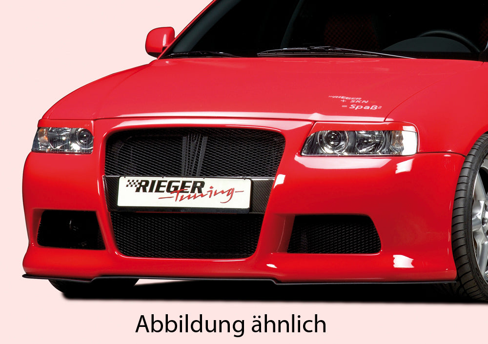 Audi A3 (8L) Rieger Spoilerstoßstange R-Frame -> für Alugitter, nicht für orig. Audi Grill !!! mit Halter f. orig. NSW, ABS, für Fzg. mit Scheinwerferreinigungsanlage,
inkl. Alugitter, Montagezubehör, ABE
