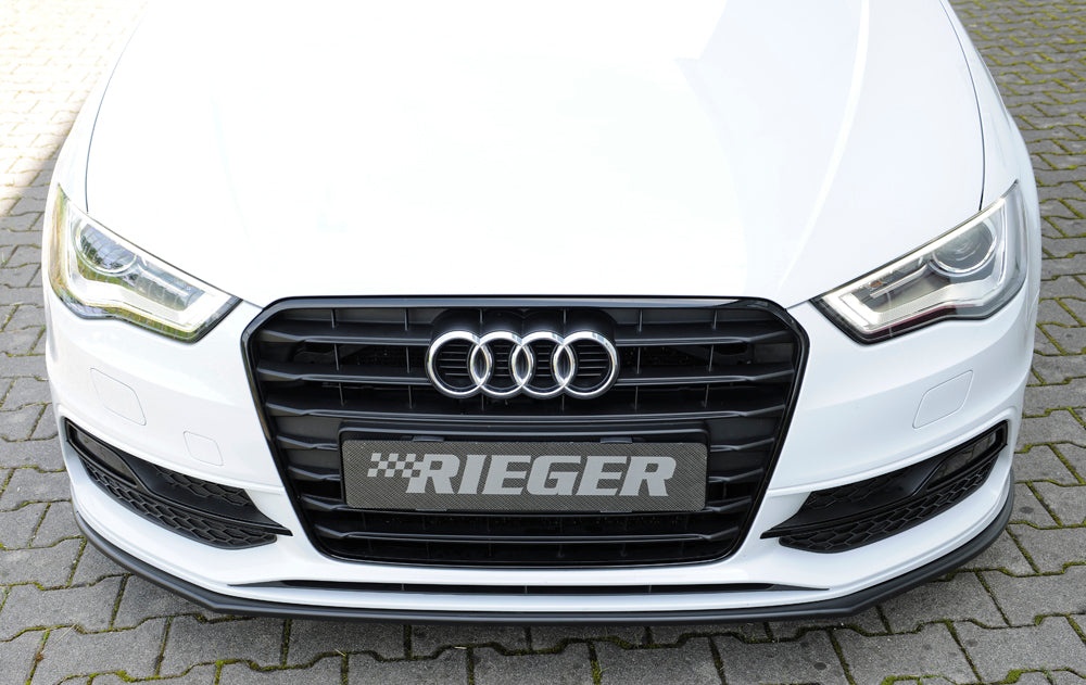 Audi A3 (8V) Rieger Spoilerschwert für orig. S-Line Frontschürze gerade Version, für orig. Frontschürze, ABS, für Fzg. mit S-Line Exterieur,
inkl. Montagezubehör, ABE