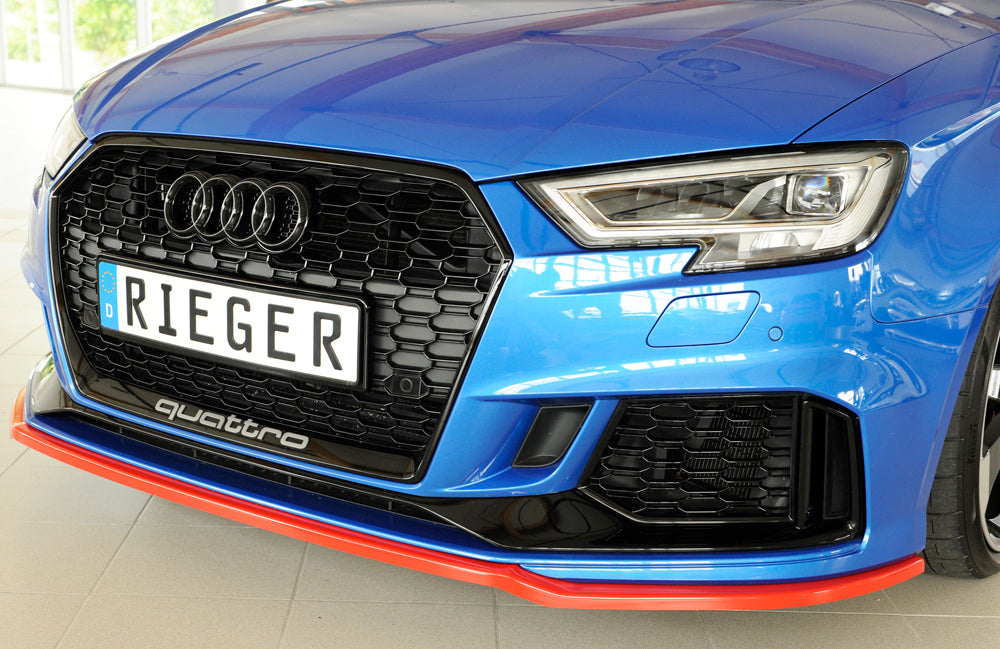 Audi RS3 (8V) Rieger Spoilerschwert für orig. RS3-Frontschürze für orig. Frontschürze, ABS,
inkl. Montagezubehör, ABE