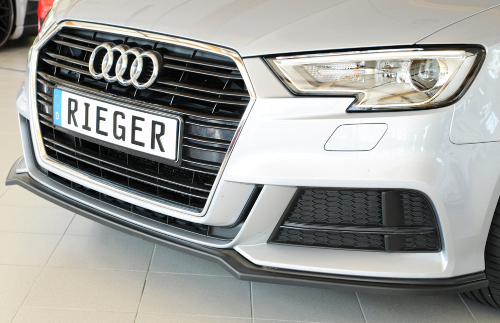 Audi A3 (8V) Rieger Spoilerschwert für orig. S-Line Frontschürze für orig. Frontschürze, ABS, für Fzg. mit S-Line Exterieur,
inkl. Montagezubehör, ABE