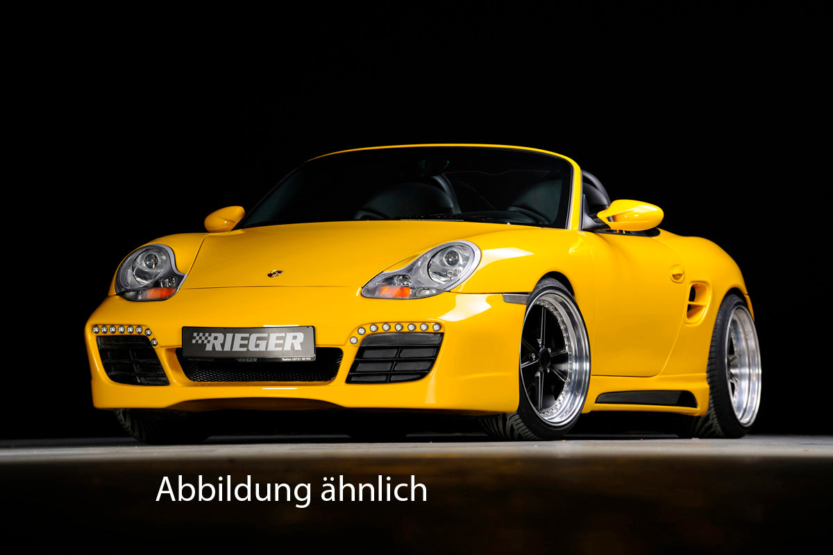 Porsche 911 (Typ 996) Rieger Spoilerstoßstange mit Aussparung für Tagfahrleuchten, ABS,
inkl. Alugitter, Montagezubehör, Gutachten