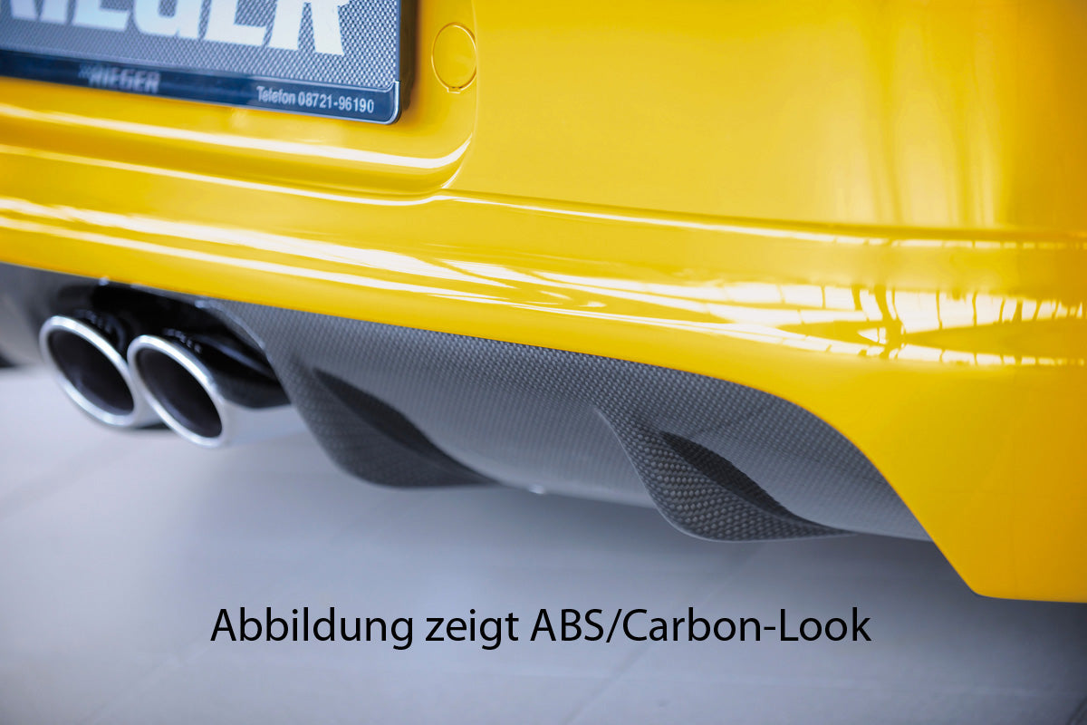 Porsche Boxster (986) Rieger Heckschürzenansatz für Doppelendrohr mittig, ABS,
inkl. Montagezubehör, Gutachten