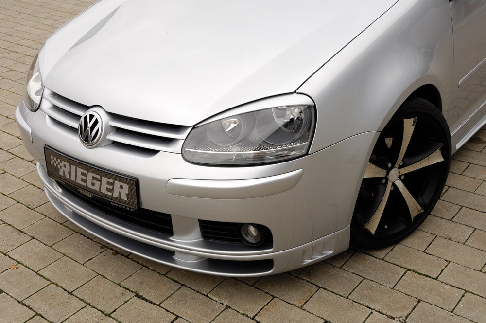 VW Golf 5 Rieger Spoilerlippe nicht für GTI mit seitlichen Rippen, ABS,
inkl. Alugitter, Montagezubehör, ABE