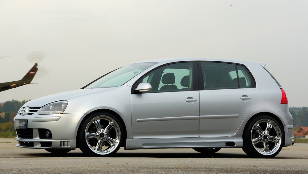 VW Golf 5 Rieger Seitenschweller rechts, mit Schacht, mit Ausschnitt, ABS,
inkl. Alugitter, Montagezubehör, ABE
