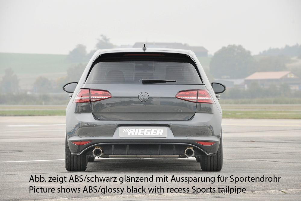 VW Golf 7 GTI Rieger Heckeinsatz für orig. Endrohr li. u. re., ABS,
inkl. Montagezubehör, Gutachten