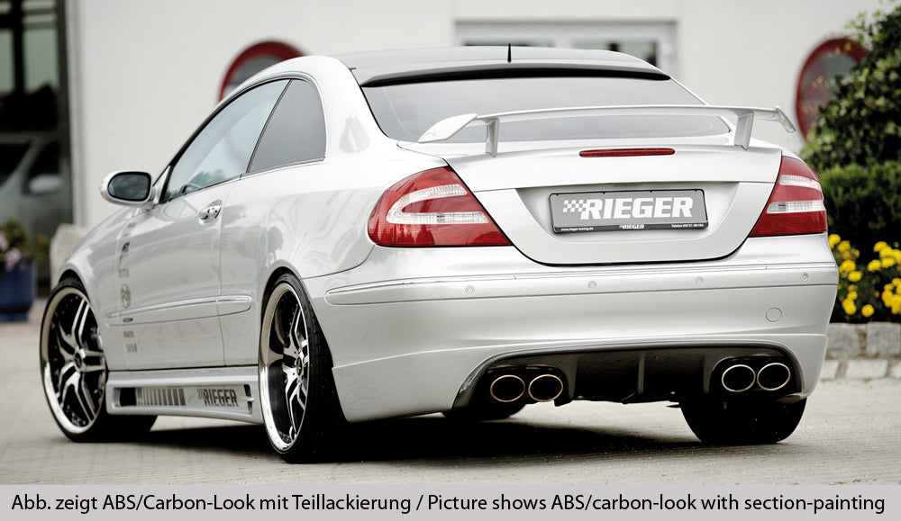Mercedes CLK (W209) Rieger Heckschürzenansatz ABS,
inkl. Montagezubehör, Alugitter, Gutachten