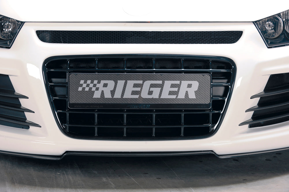 VW Scirocco 3 (13) Rieger Grill schwarz glänzend für Spoilerstoßstange, ABS, schwarz glänzend