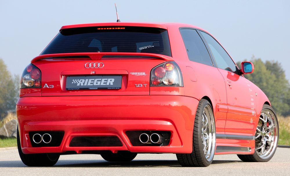 Audi A3 (8L) Rieger Seitenschweller links, mit Schacht, mit Ausschnitt, ABS, Carbon-Look,
inkl. Alugitter, Montagezubehör, ABE