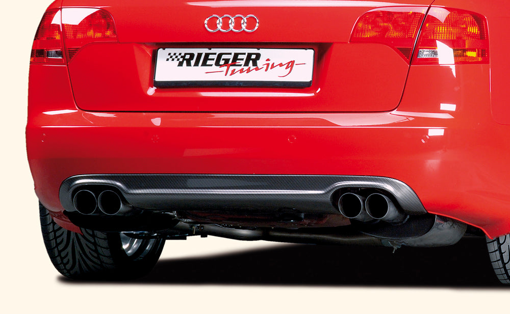 Audi A4 (8E) Typ B7 Rieger Heckeinsatz ABS, Carbon-Look, für Fzg. mit S-Line Exterieur und ohne S-Line Exterieur,
inkl. Gutachten, Montagezubehör