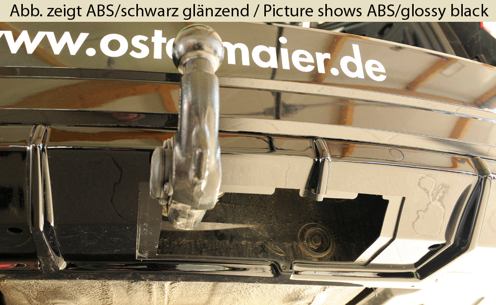 Skoda Superb III (3T/3V) Rieger Heckeinsatz nur 2.0 TSI (200/206kW) für orig. Endrohrblende li. u. re., ABS, Carbon-Look, für Fzg. mit Anhängekupplung, Einparkhilfe (PDC),
inkl. Montagezubehör, Gutachten