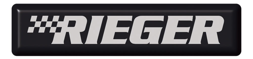 Rieger 3D-Emblem schwarz/chrom klein 57x13mm (z. B. für Kotflügel-Gitter)