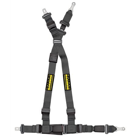 VW Bora (1J) Schroth Gurt Quick Fit, schwarz, links, Flock gelb schwarz, links, Flock gelb