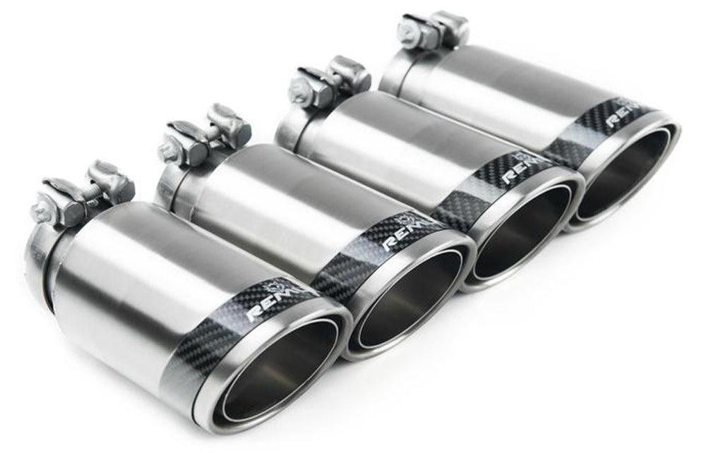 Remus ER-Set li/re je 2x Ø 84 mm Carbon Race mit einstellbarem Kugelanschluss für Remus Sportendschalldämpfer