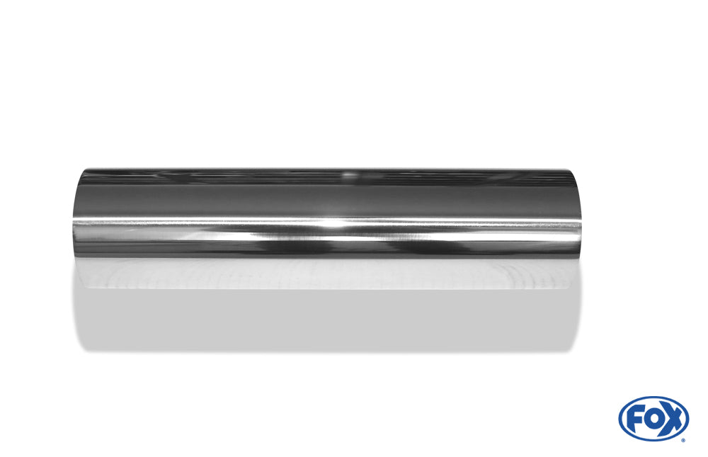 FOX Anschweißendrohr Typ 11 Ø 76 mm / Länge: 300 mm - rund / uneingerollt / gerade / mit Absorber (Innendurchmesser 50mm - Länge: 150mm)