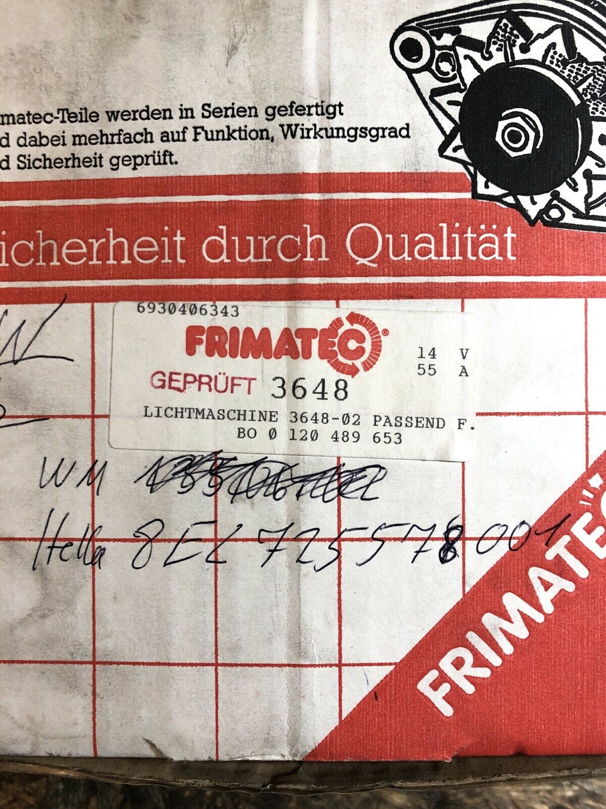 VW Passat (32B) Audi 100 (43 / C2) 4000 (81 / 85 / B1) Lichtmaschine