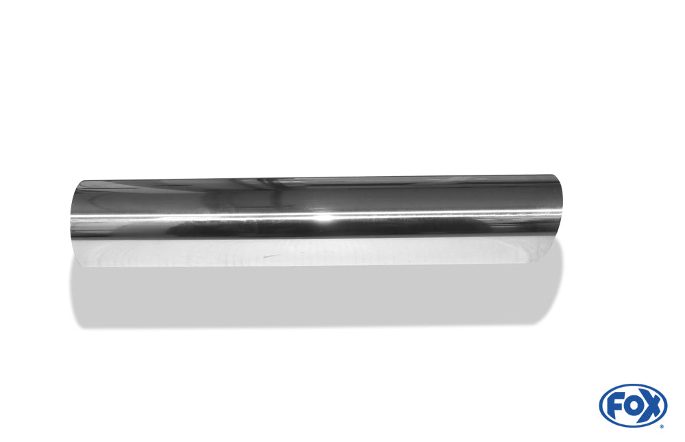 FOX Anschweißendrohr Typ 15 Ø 76 mm / Länge: 400 mm - rund / uneingerollt / 15° abgeschrägt / mit Absorber