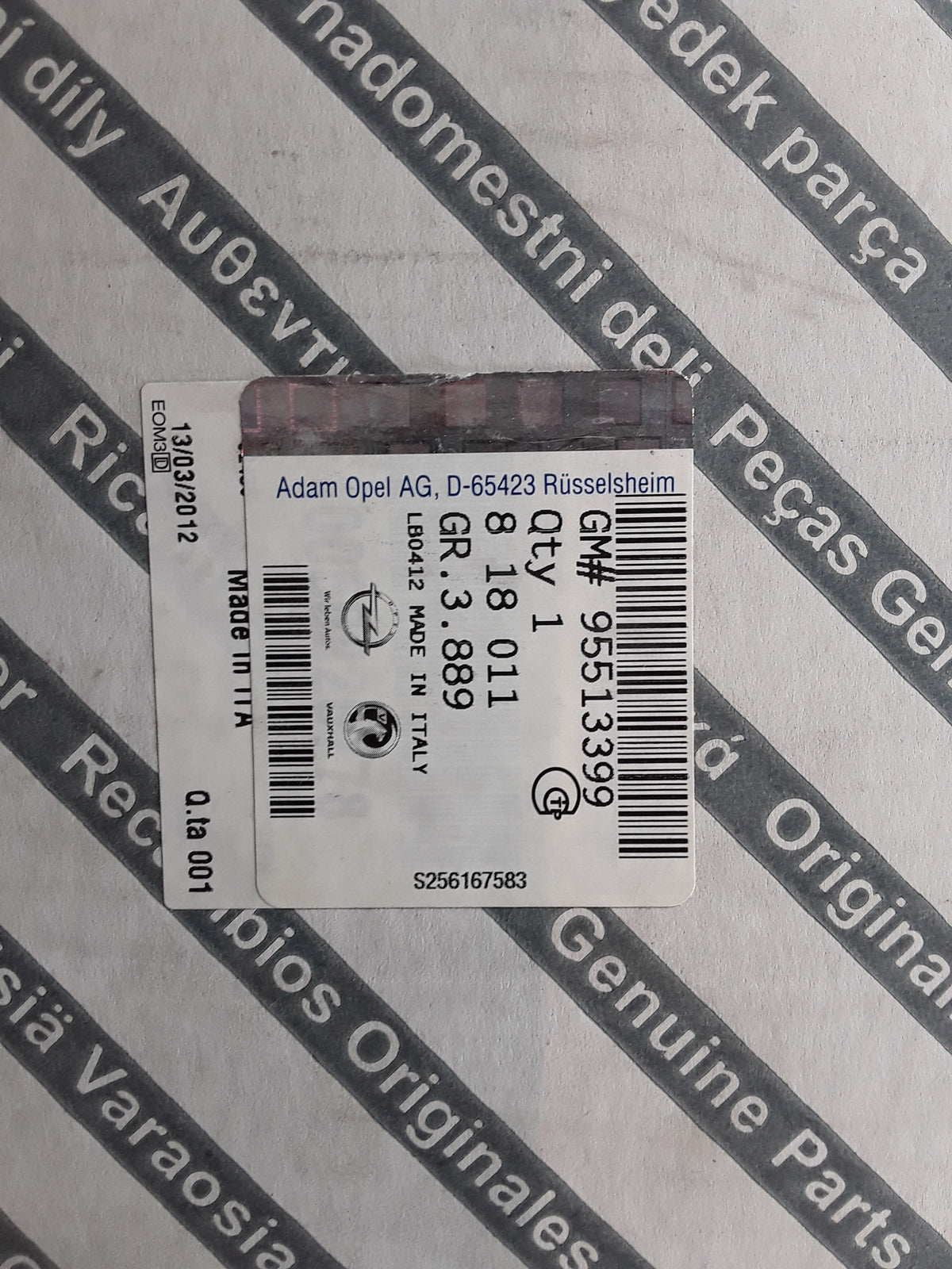Combo D Kraftstofffilter original GM Opel NEU