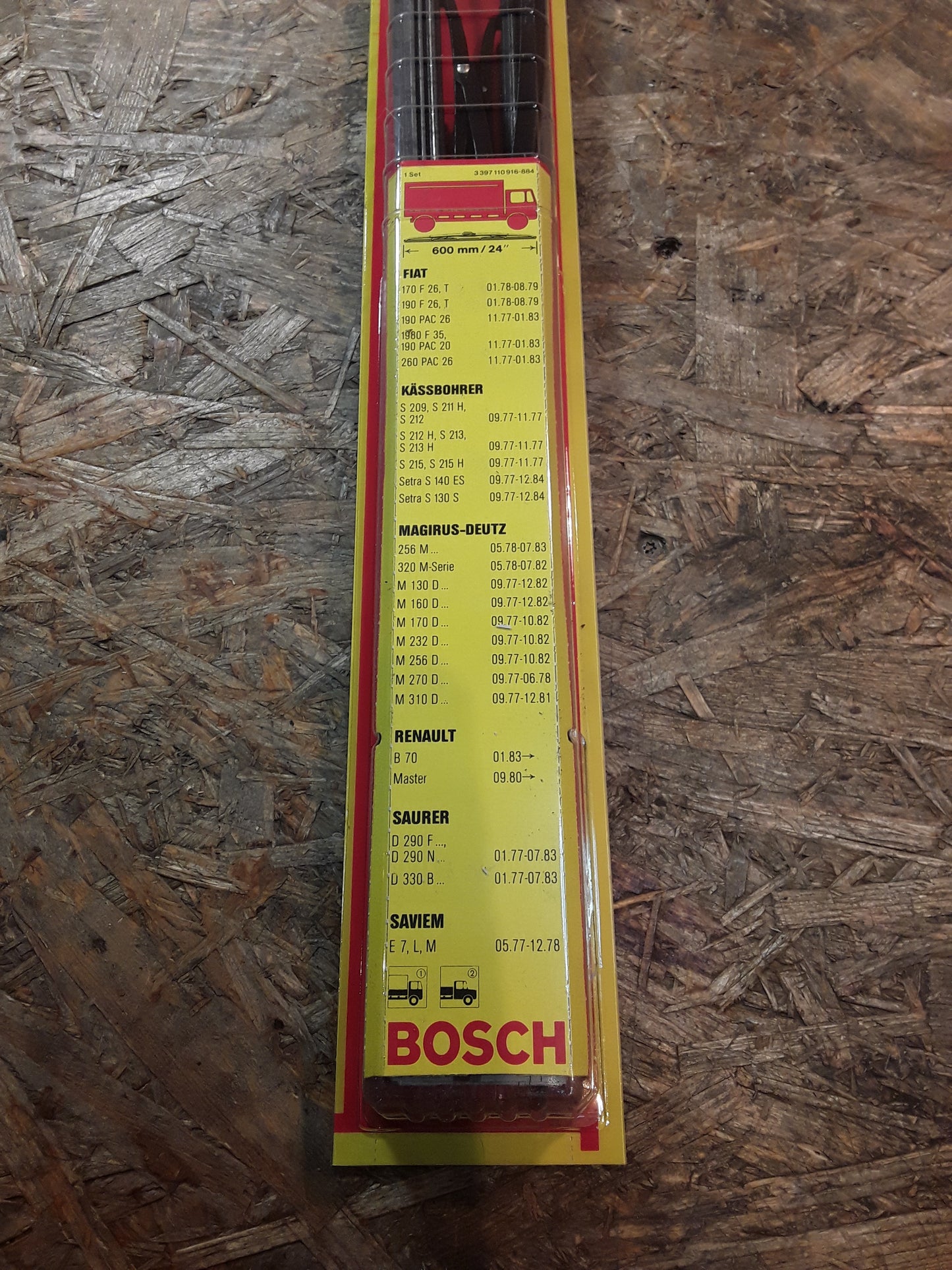 Fiat, Kässbohrer, Magirus-Deutz, Renault, Saurer, Saviem (siehe Bild) Scheibenwischer original Bosch NEU