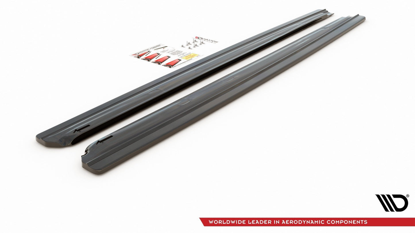 Seitenschweller Ansatz für Seat Leon Cupra / FR SC Mk3 / Mk3 FL schwarz matt