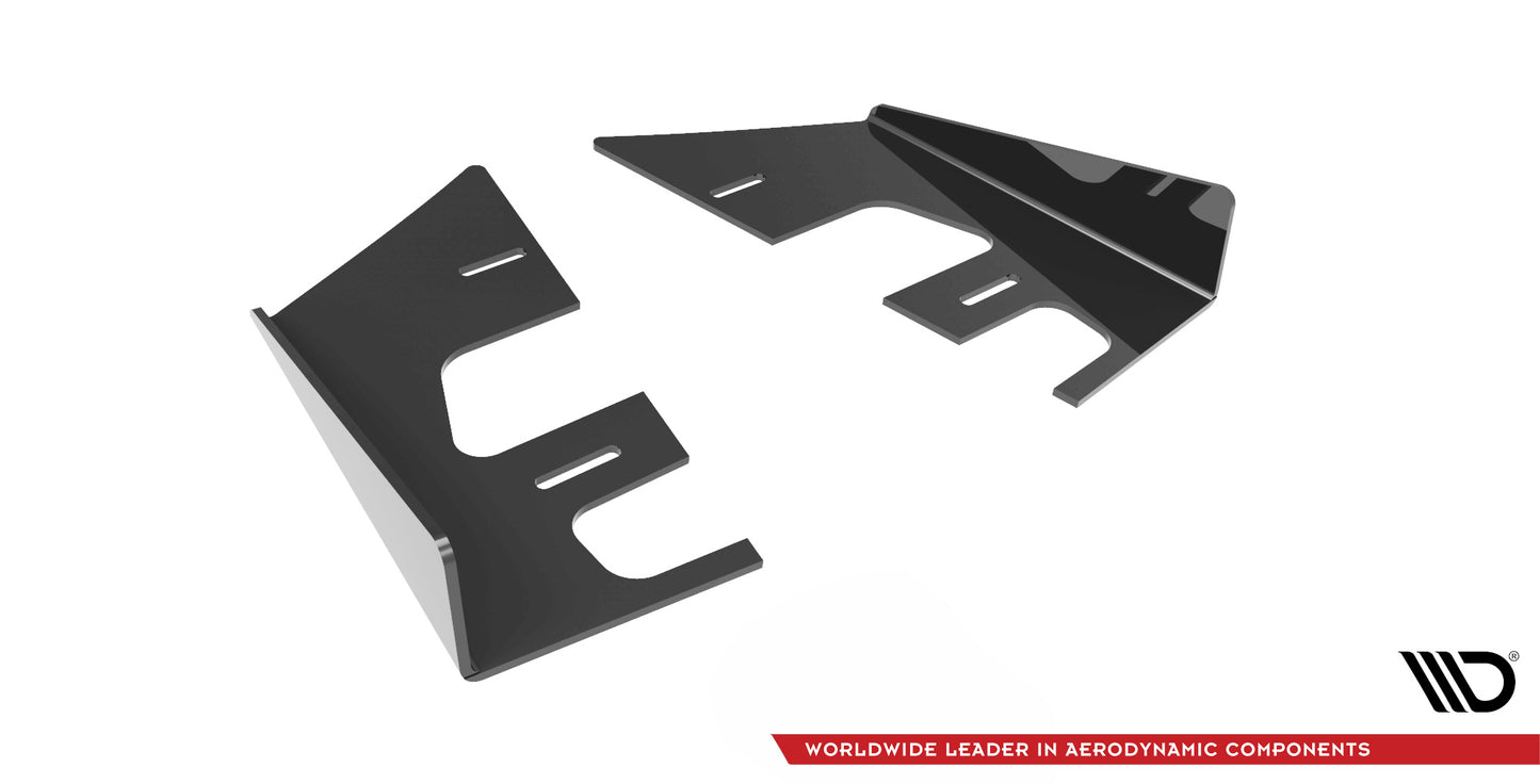 Hintere Seiten Flaps für Mazda 3 MPS Mk1 schwarz Hochglanz