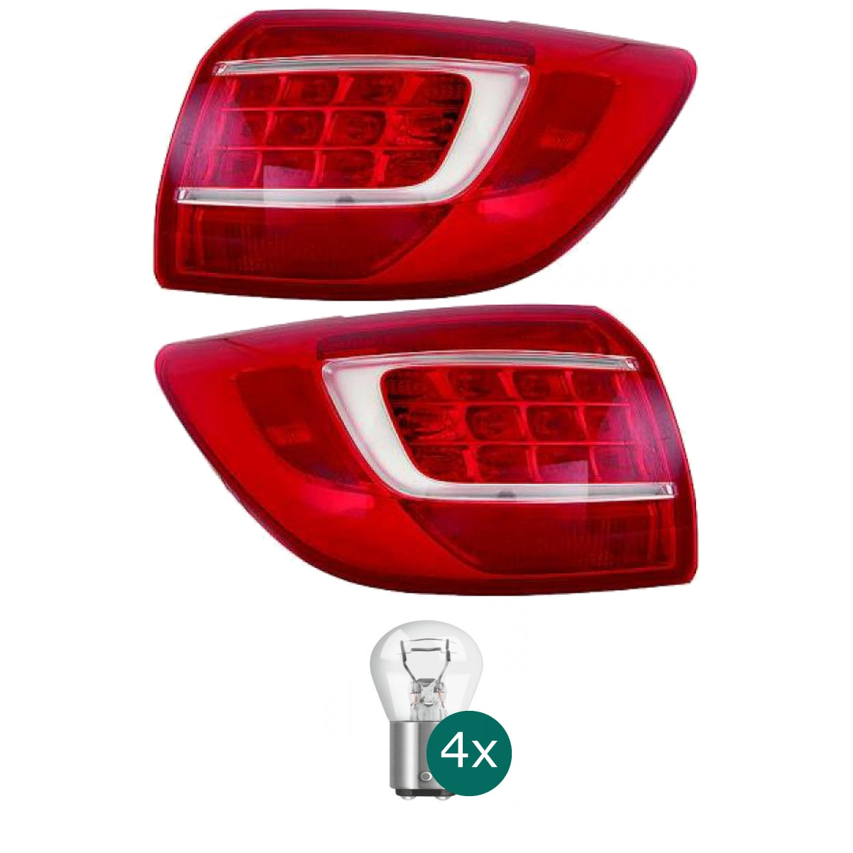 Original Depo / TYC Rückleuchte links passt für Kia Sportage (SL) ab 10-14 inklusive Leuchtmittel/Birnen