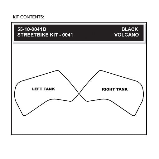 Stomgrip Traktionspad Streetbikes Schwarz Kawasaki KLR 650 Bj. 00-18