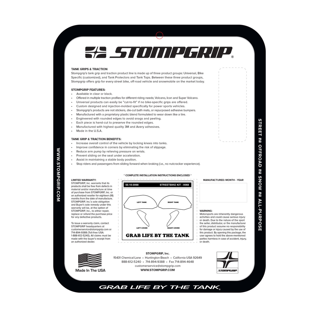 Stomgrip Traktionspad Streetbikes Klar Ducati Panigale 1199 / S / R / Tricolore Bj. 12-14