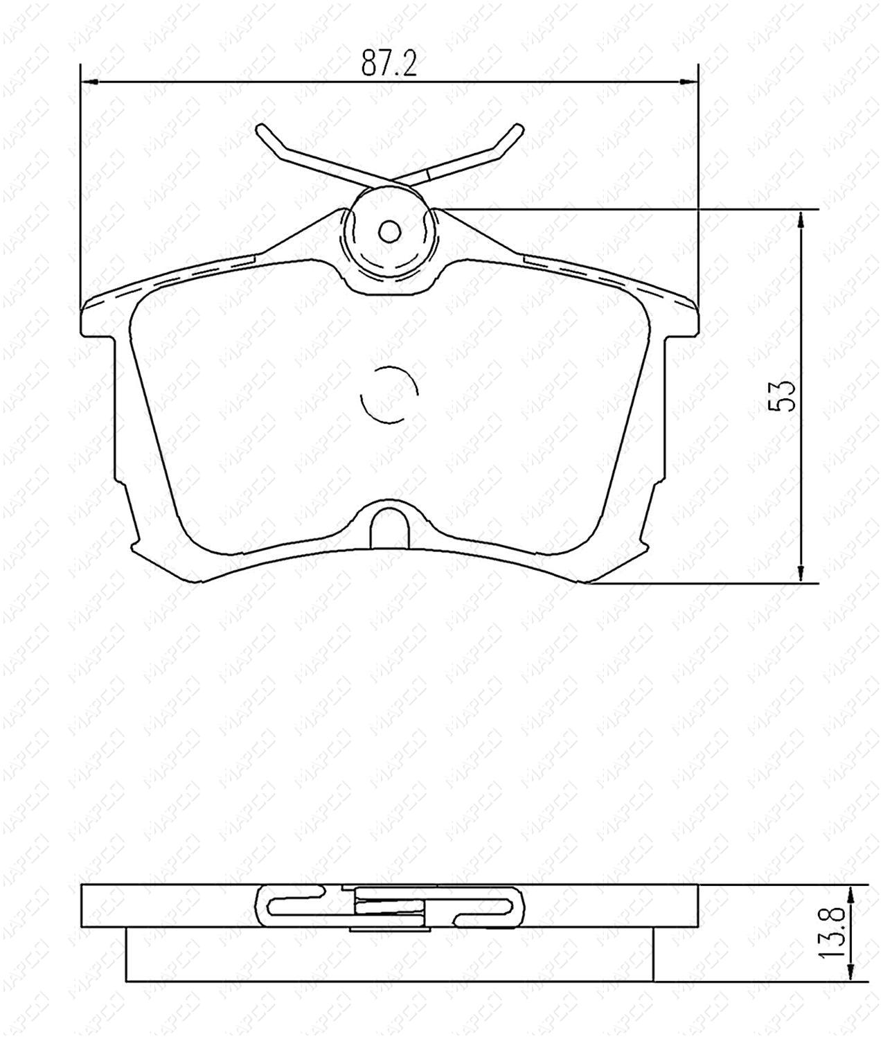 MAPCO Bremsbelagsatz, Scheibenbremse Hinterachse 6832