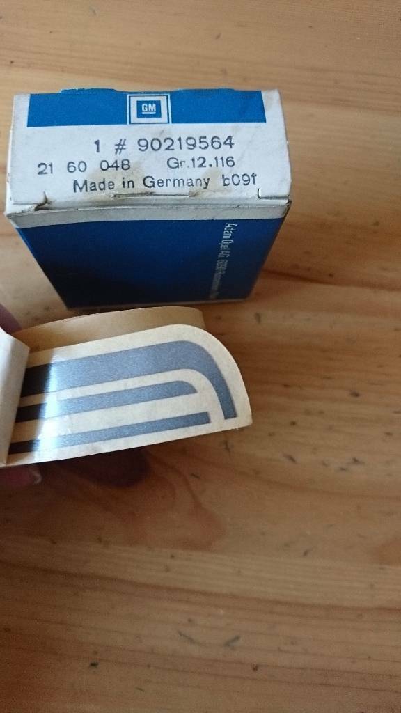 Ascona C Zierstreifen grau Stoßstange hinten neu original GM