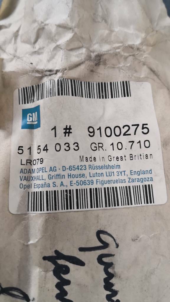 Opel Astra G Fensterschachtabdichtung Vorne Links Neu Original GM