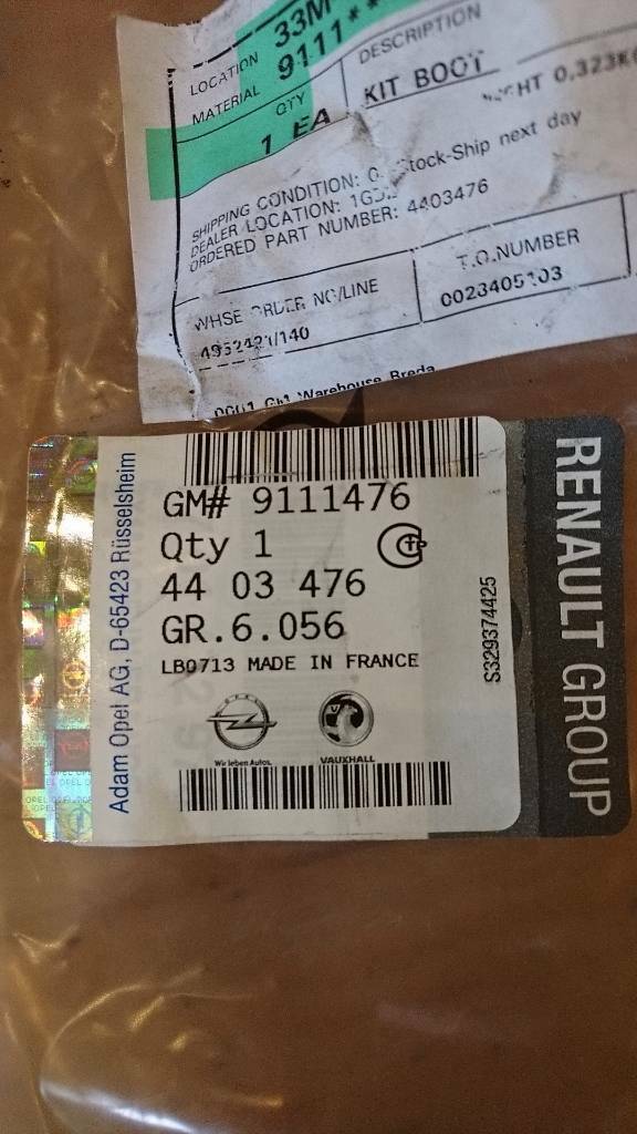 Opel Movano A Vivaro Faltenbalg neu original GM