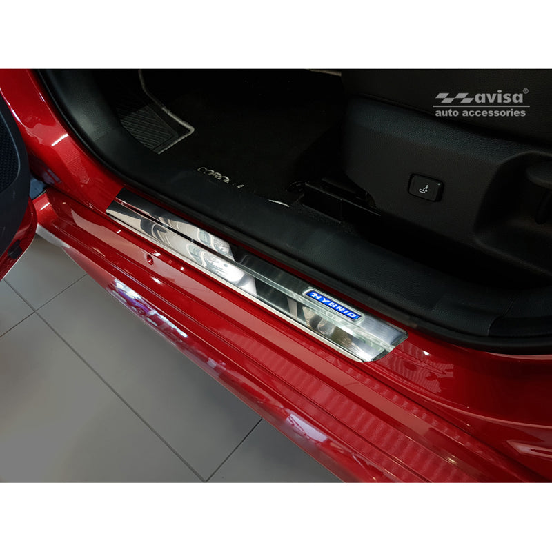 Edelstahl Einstiegsleisten passend für Toyota Corolla XII Limousine/Hatchback/Touring Sports 2018- & Toyota Corolla Cross 2022- & Suzuki Swace Combi 2020- 'Hybrid' 4-Teilig