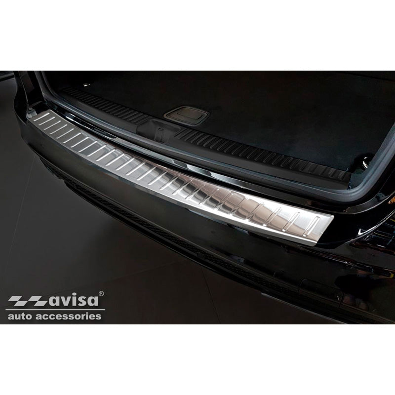 Edelstahl Heckstoßstangenschutz passend für Mercedes C-Klasse W205 Kombi 2014-2021 'Ribs'